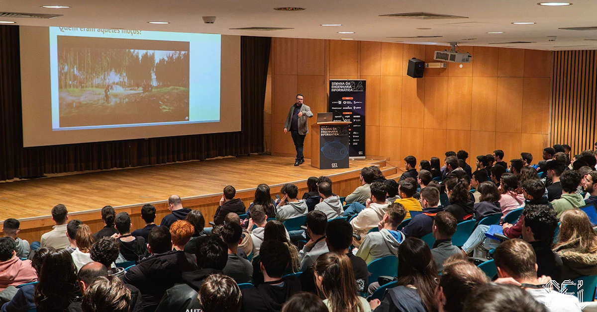 Fotografia do evento da Semana de Engenharia Informática 2024 na Universidade do Minho, Braga