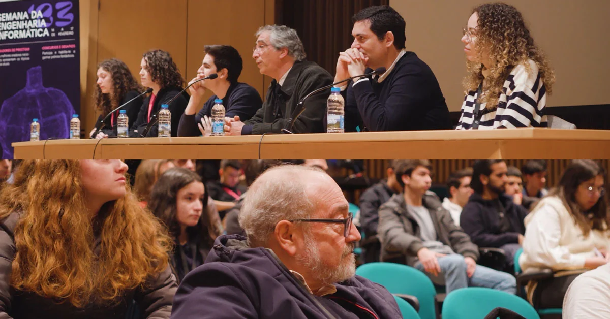 Stills do vídeo de evento da Semana da Engenharia Informática 2023