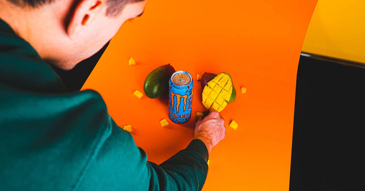 Behind The Scenes de um vídeo Publicitário para a bebida Monster Juiced Mango Loco