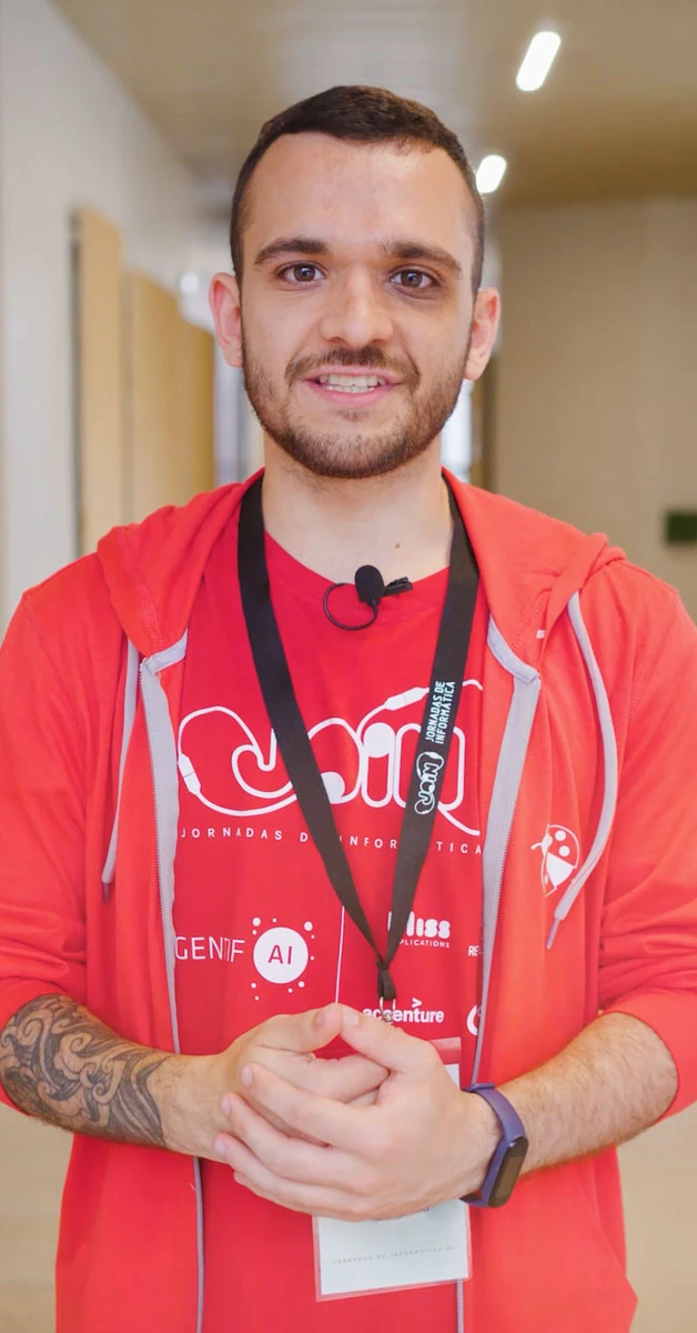 Stills do vídeo de evento das Jornadas de Informática 2023