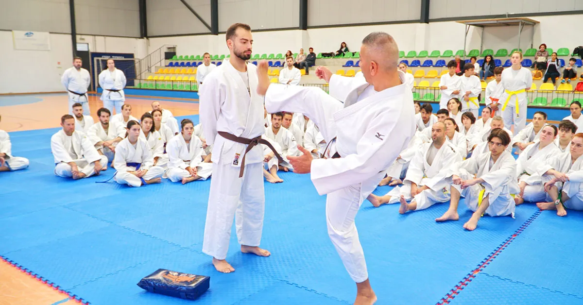 Stills do vídeo do evento da escola MAGUEN Krav Maga realizado no Pavilhão Gimnodesportivo de Tebosa, Braga