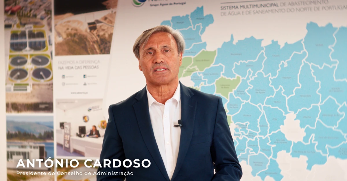 Vídeo promocional do novo website da Águas do Norte - Grupo Águas de Portugal, com uma mensagem do Presidente.