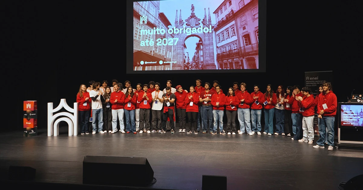 Vídeo de Evento do Encontro Nacional de Engenharia Informática de 2026, realizado no Fórum Braga. O evento foi organizado pelo CeSIUM e contou com a presença de empresas como Deloitte, Uphold, AgentifAI, Accenture, Retail Consult, Adidas, Bosch, Checkmark, entre outras.
