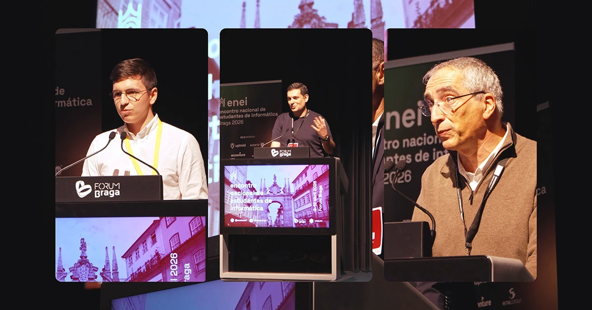 Vídeo de Evento do Encontro Nacional de Engenharia Informática de 2026, realizado no Fórum Braga. O evento foi organizado pelo CeSIUM e contou com a presença de empresas como Deloitte, Uphold, AgentifAI, Accenture, Retail Consult, Adidas, Bosch, Checkmark, entre outras.
